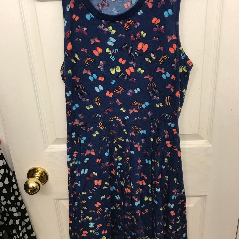 Butterfly print dress